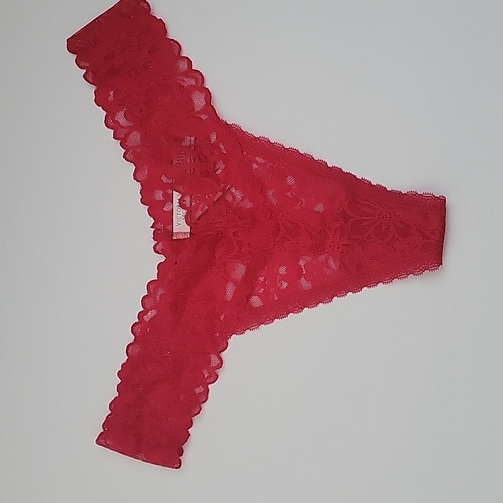 Victoria's Secret Red Lace Thong
